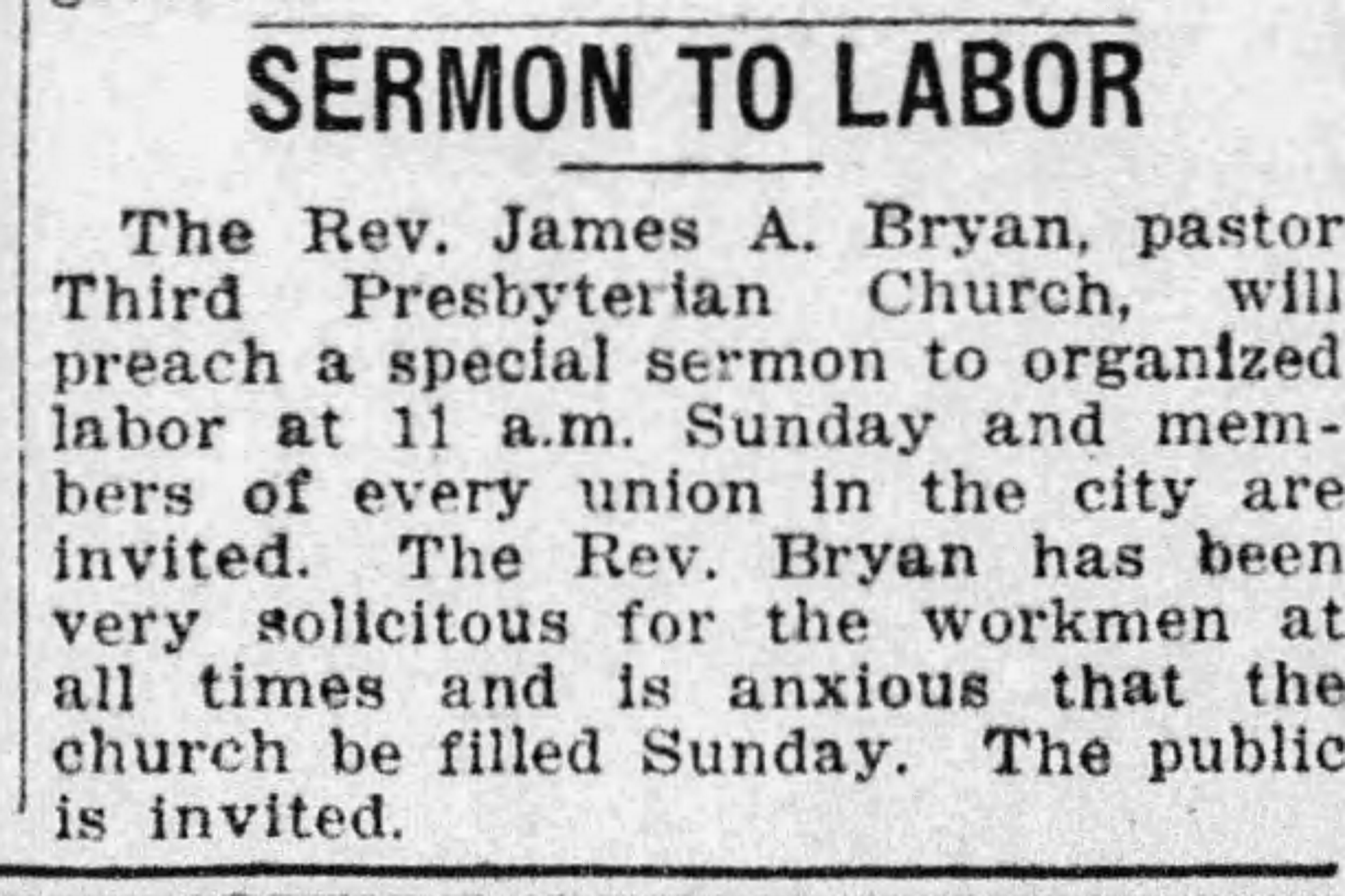 Sermon To Labor